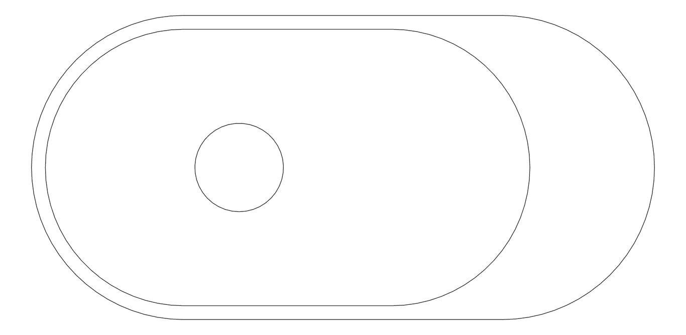 Plan Image of Basin WallHung Fienza Ari SolidSurface