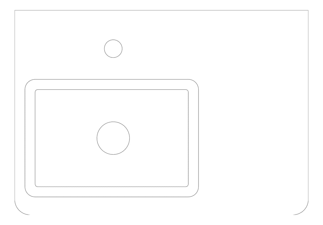 Plan Image of Basin WallHung Fienza DeltaCare Left