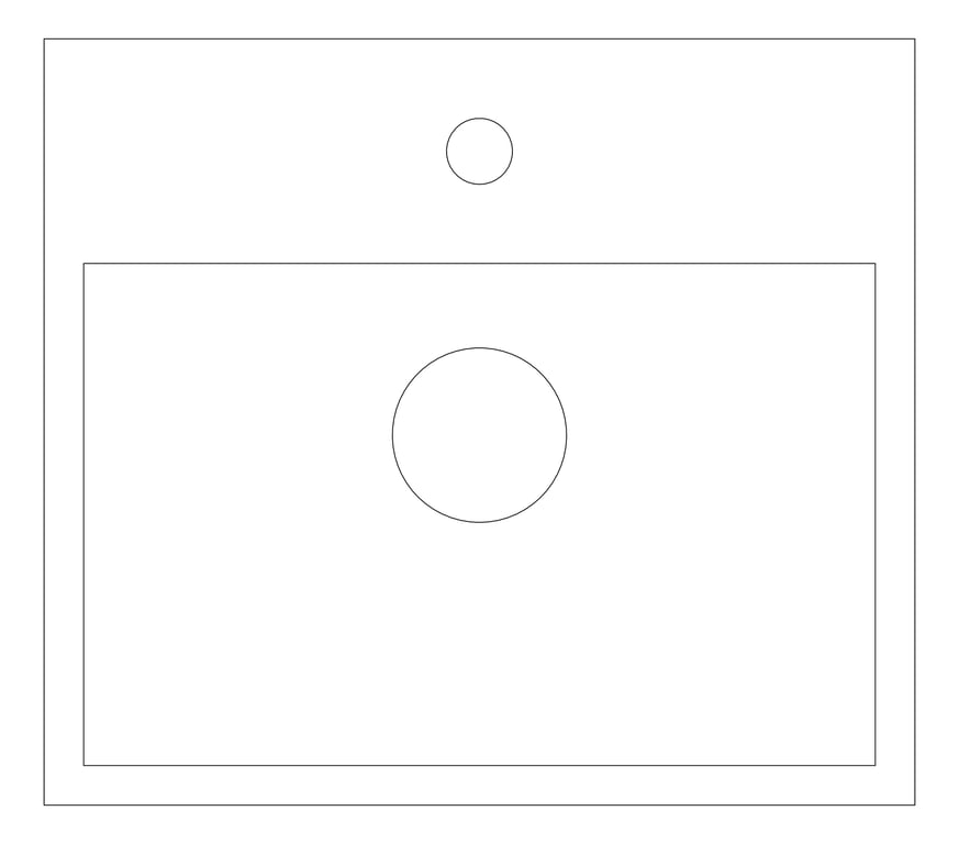 Plan Image of Basin WallHung Fienza Modena