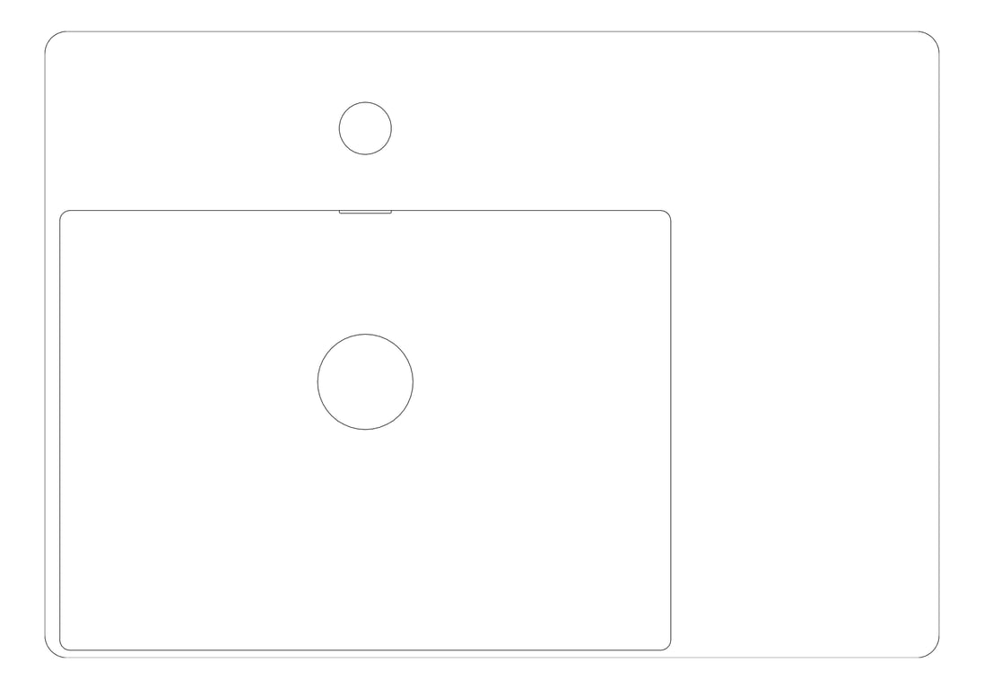 Plan Image of Basin WallHung Fienza Petra Left