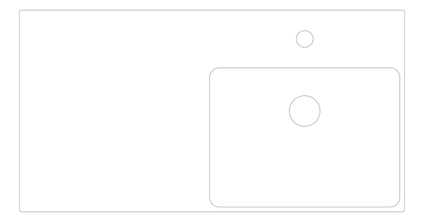 Plan Image of Basin WallHung Fienza Petra Right 800