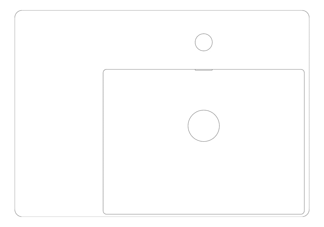 Plan Image of Basin WallHung Fienza Petra Right