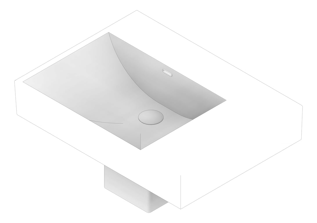 3D Documentation Image of Basin WallHung Fienza Tono Care Shroud Left