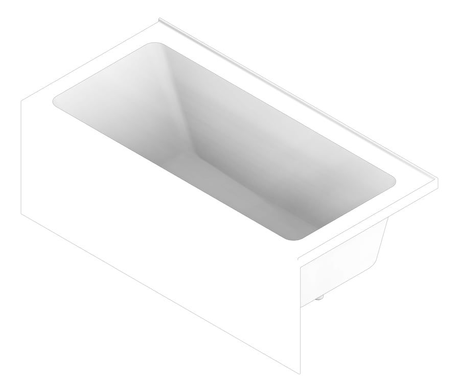 3D Documentation Image of Bath Corner Fienza Sentor 1500 Left