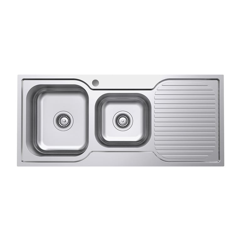 68106L Image of Sink Kitchen Fienza Tiva OneAndThreeQuarterBowl Left