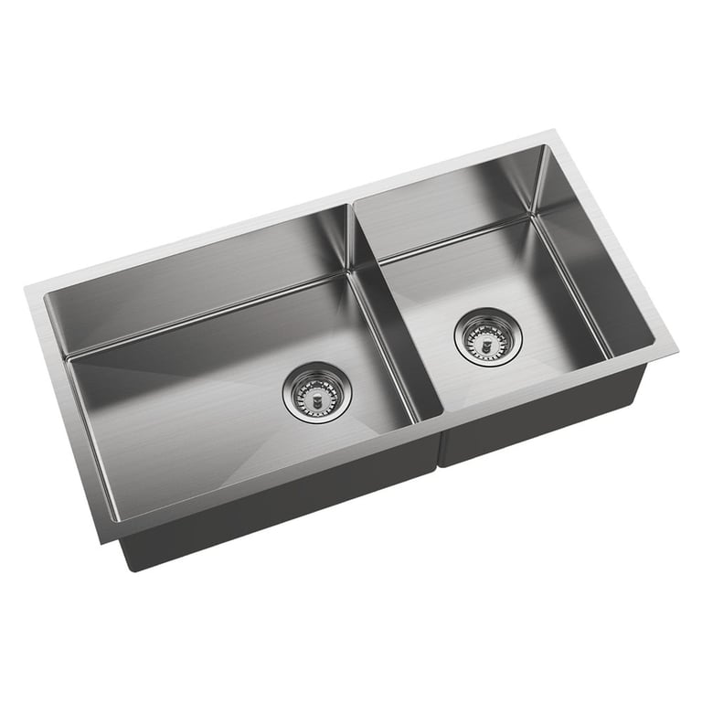 68406 2 Image of Sink Kitchen Fienza Hana Double SlimDivider