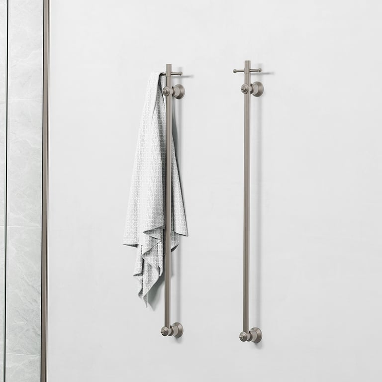 8101000BN 5 Image of TowelRail Heated Fienza Lilian VerticalBars Hook