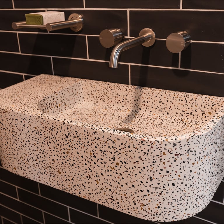 RB061TZ 4 Image of Basin WallHung Fienza Blanca Concrete Right