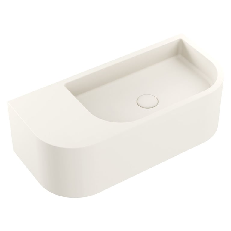 RB061W Image of Basin WallHung Fienza Blanca Concrete Right