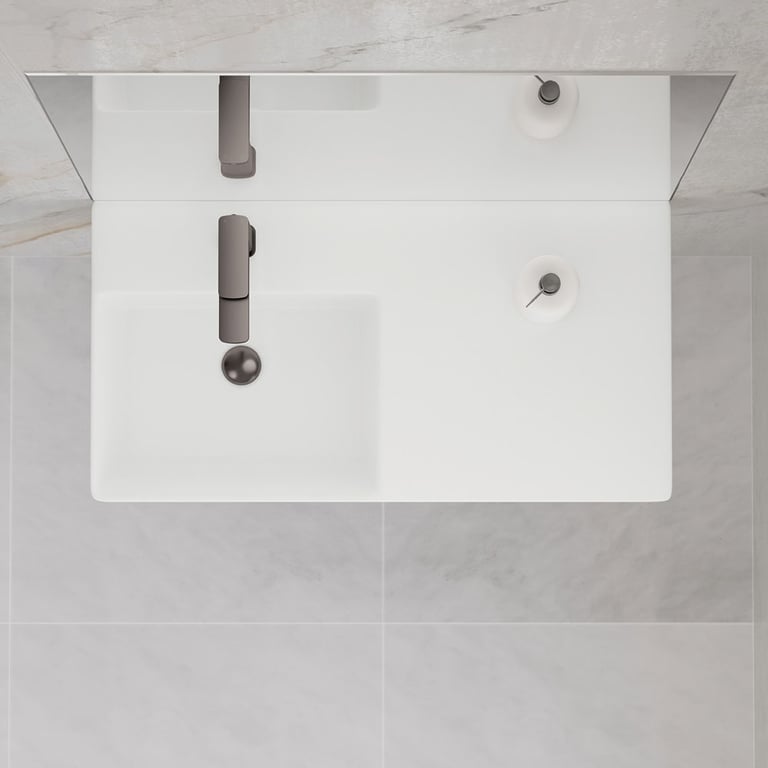 RB1603L 10 Image of Basin WallHung Fienza Petra Left 800