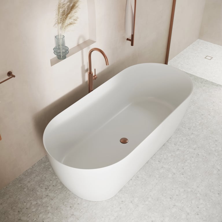 SS350-1700 7 Image of Bath Freestanding Fienza Kaya SlimWall 1700