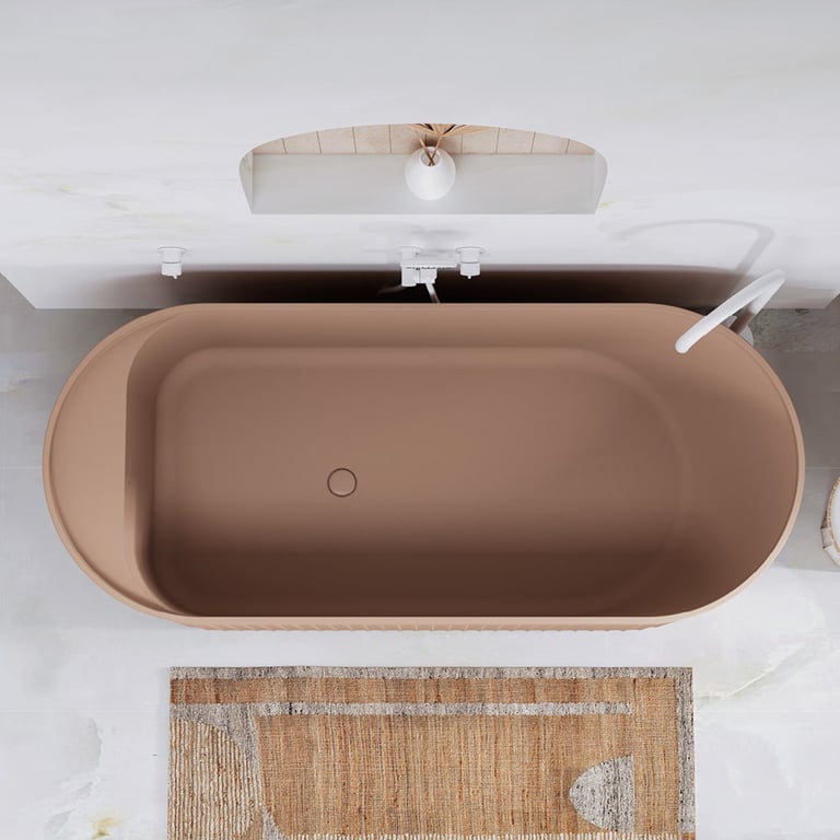ST20-1700D 5 Image of Bath Freestanding Fienza Minka Fluted