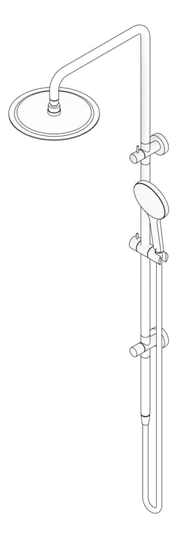 3D Documentation Image of Shower Rail Fienza Kaya Twin