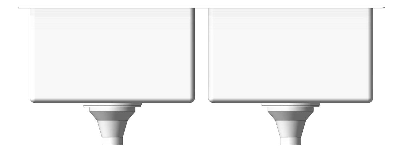 Front Image of Sink Kitchen Fienza Hana Double AntiScratch