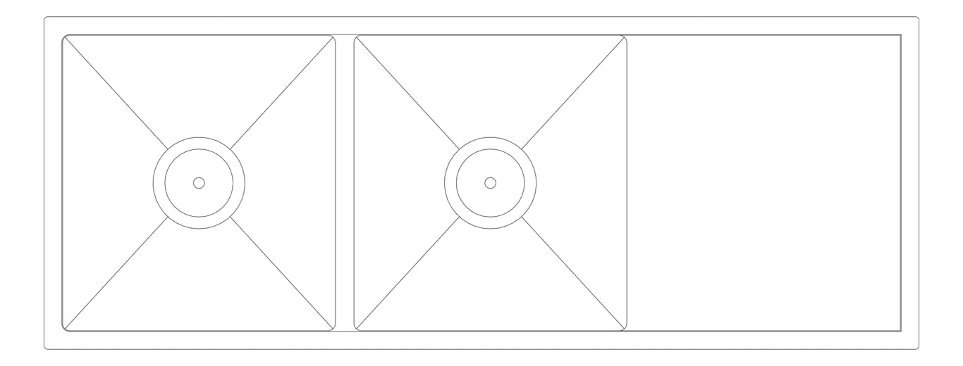 Plan Image of Sink Kitchen Fienza Hana Double DoubleBowl