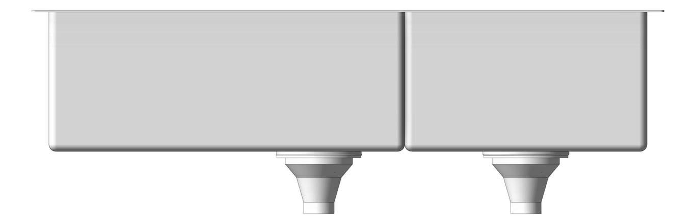 Front Image of Sink Kitchen Fienza Hana Double SlimDivider