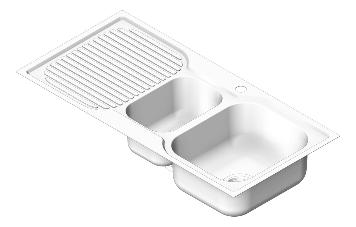 Navigate to Sink Kitchen Fienza Tiva OneAndHalfBowl Right