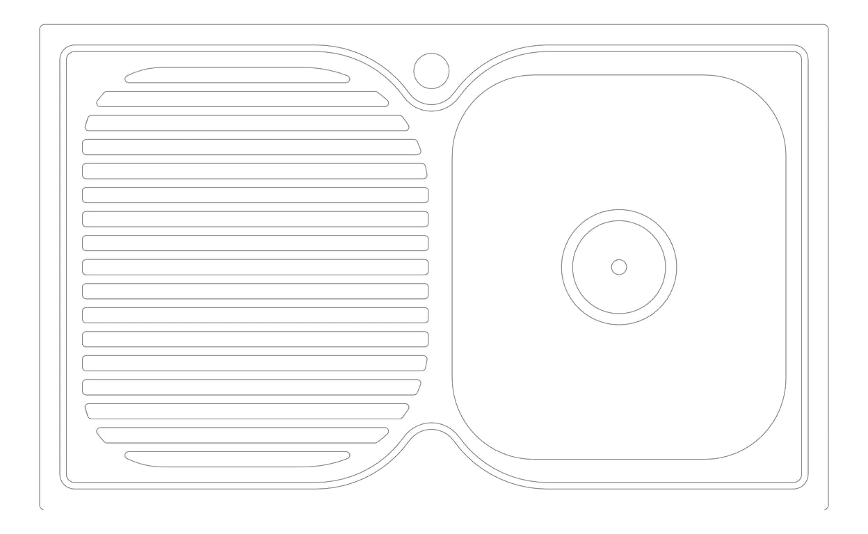 Plan Image of Sink Kitchen Fienza Tiva Right