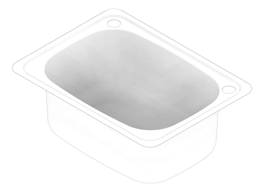 3D Documentation Image of Sink Laundry Fienza Tiva TopMount