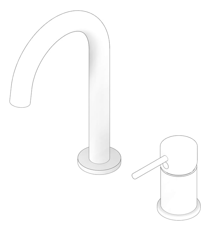 3D Documentation Image of MixerSet Hob Fienza Kaya Bath Basin