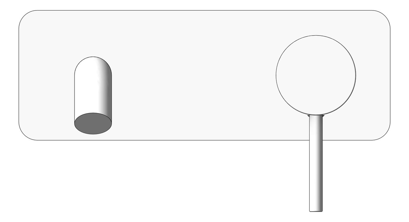 Front Image of MixerSet Wall Fienza Kaya RectangularPlate