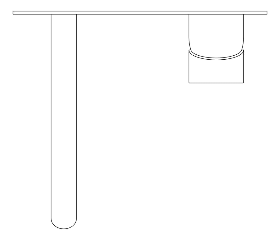 Plan Image of MixerSet Wall Fienza Kaya RectangularPlate