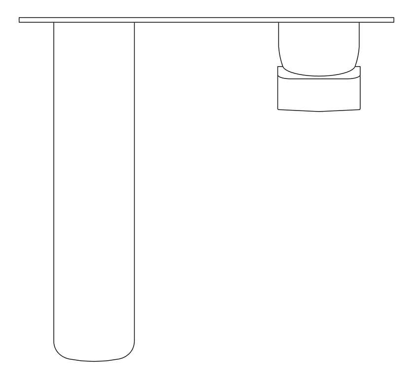 Plan Image of MixerSet Wall Fienza Tono RectangularPlate