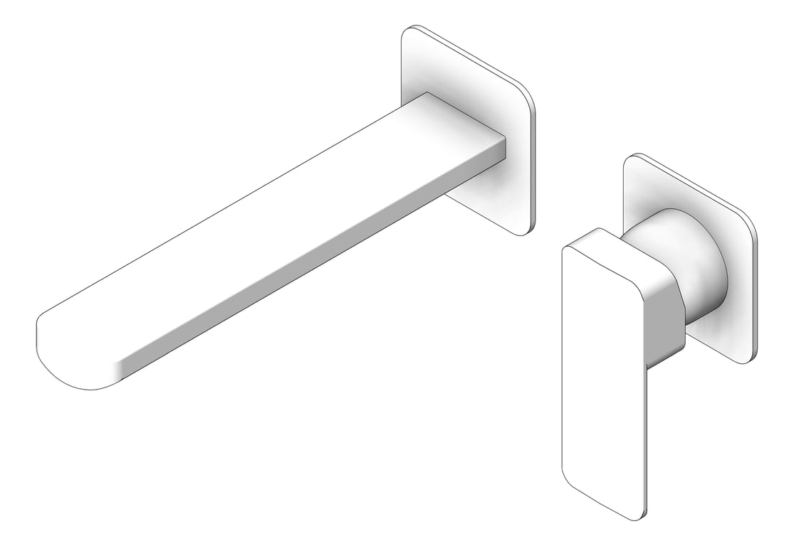 Navigate to MixerSet Wall Fienza Tono SquarePlates 200