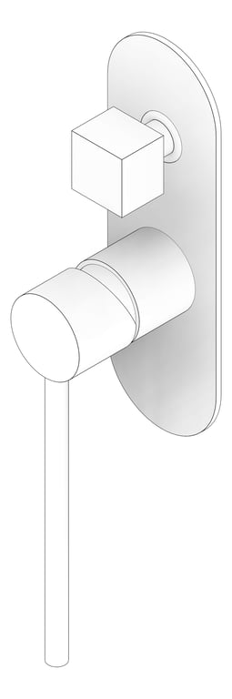 3D Documentation Image of MixerTap Diverter Fienza HustleCare Accessible