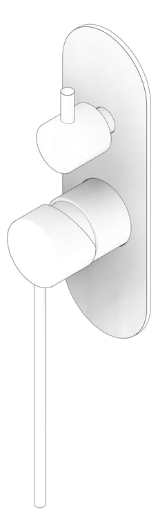 3D Documentation Image of MixerTap Diverter Fienza IsabellaCare Accessible