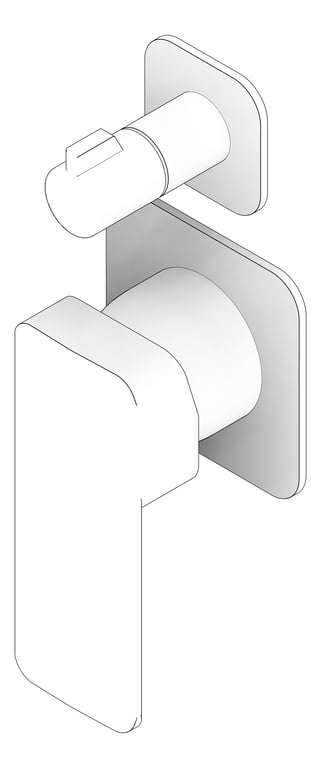 3D Documentation Image of MixerTap Diverter Fienza Tono SquarePlates