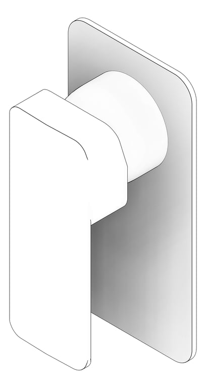 3D Documentation Image of MixerTap Wall Fienza Tono RectangularPlate