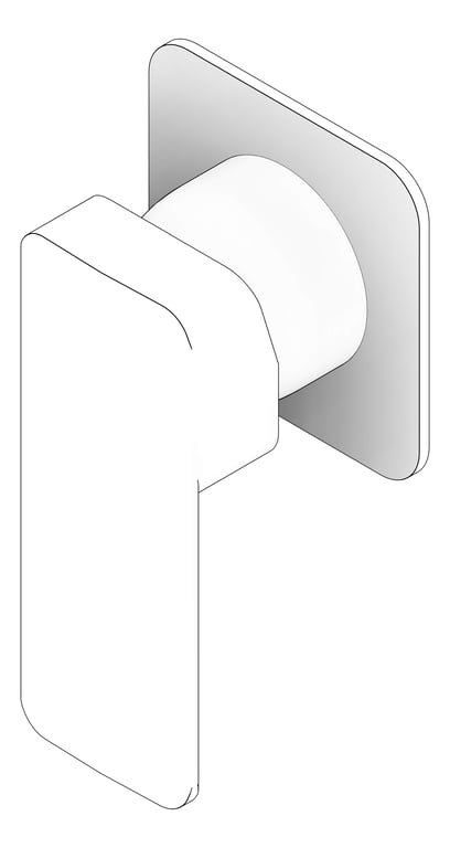3D Documentation Image of MixerTap Wall Fienza Tono SquarePlate