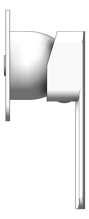 Left Image of MixerTap Wall Fienza Tono SquarePlate