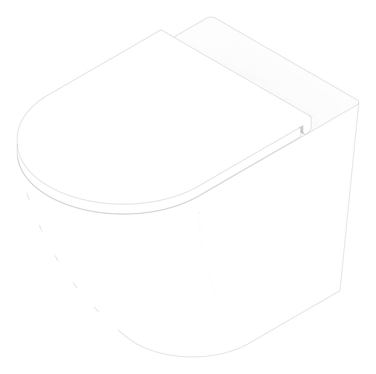 3D Documentation Image of ToiletPan WallFaced Fienza Koko SlimSeat