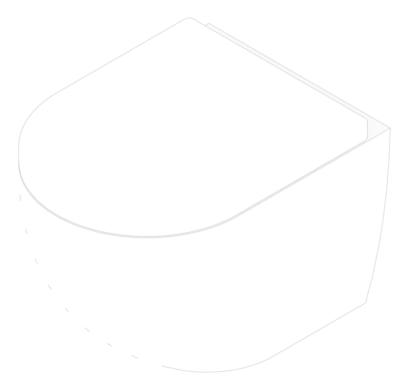3D Documentation Image of ToiletPan WallHung Fienza KokoTornado