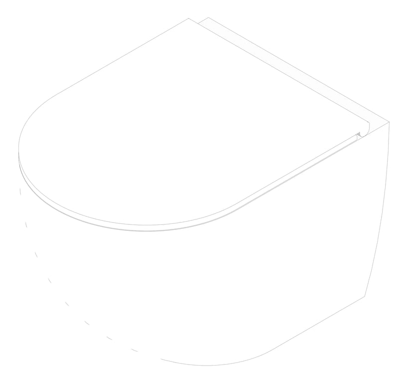 3D Documentation Image of ToiletPan WallHung Fienza KokoTornado SlimSeat