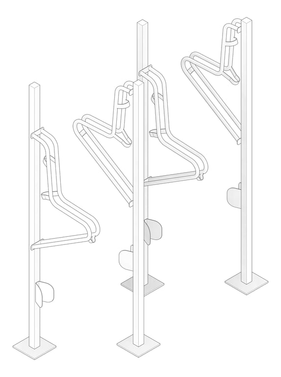 3D Documentation Image of Rack Bicycle FiveAtHeart Cradle SilverBulletFrame