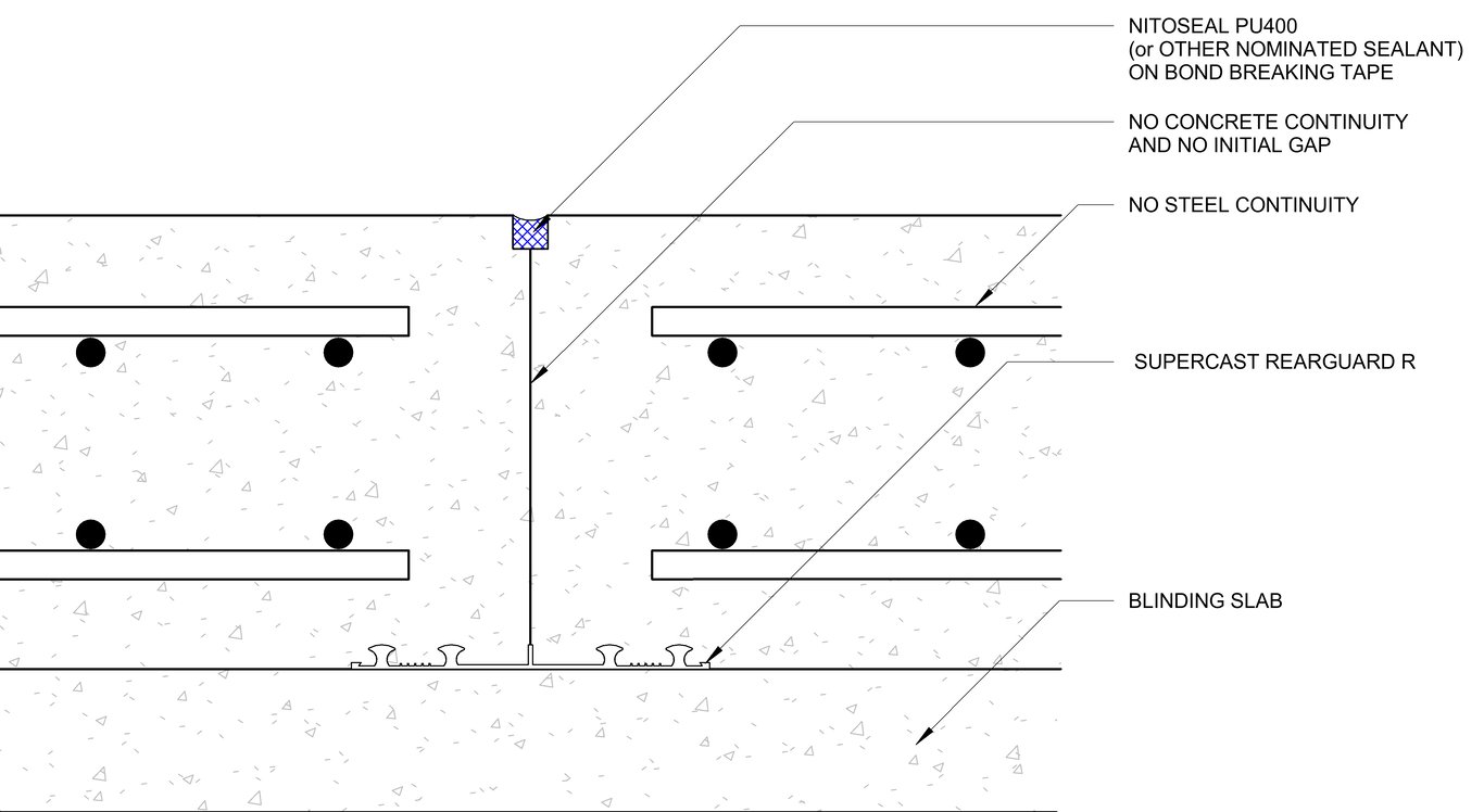 TYPICAL FLOOR DETAIL - FORMED CONTRACTION JOINT