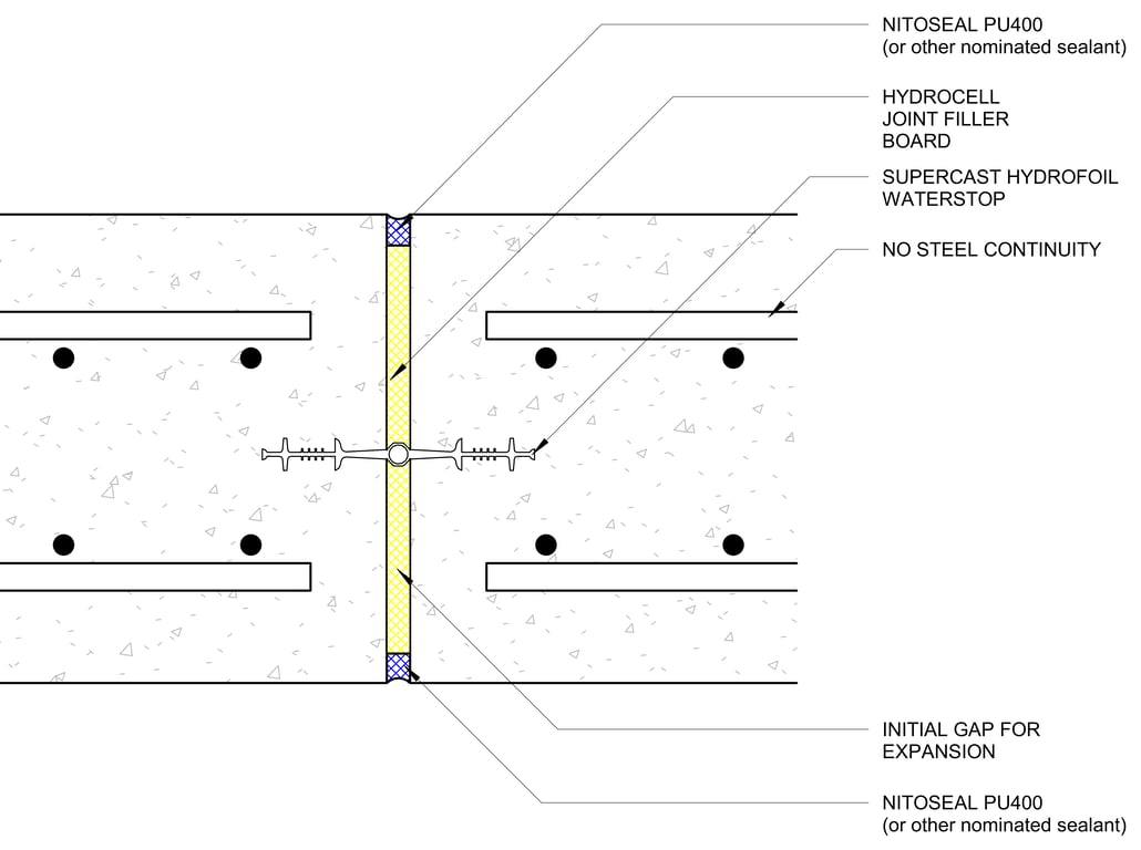 TYPICAL WALL EXPANSION JOINT DETAIL