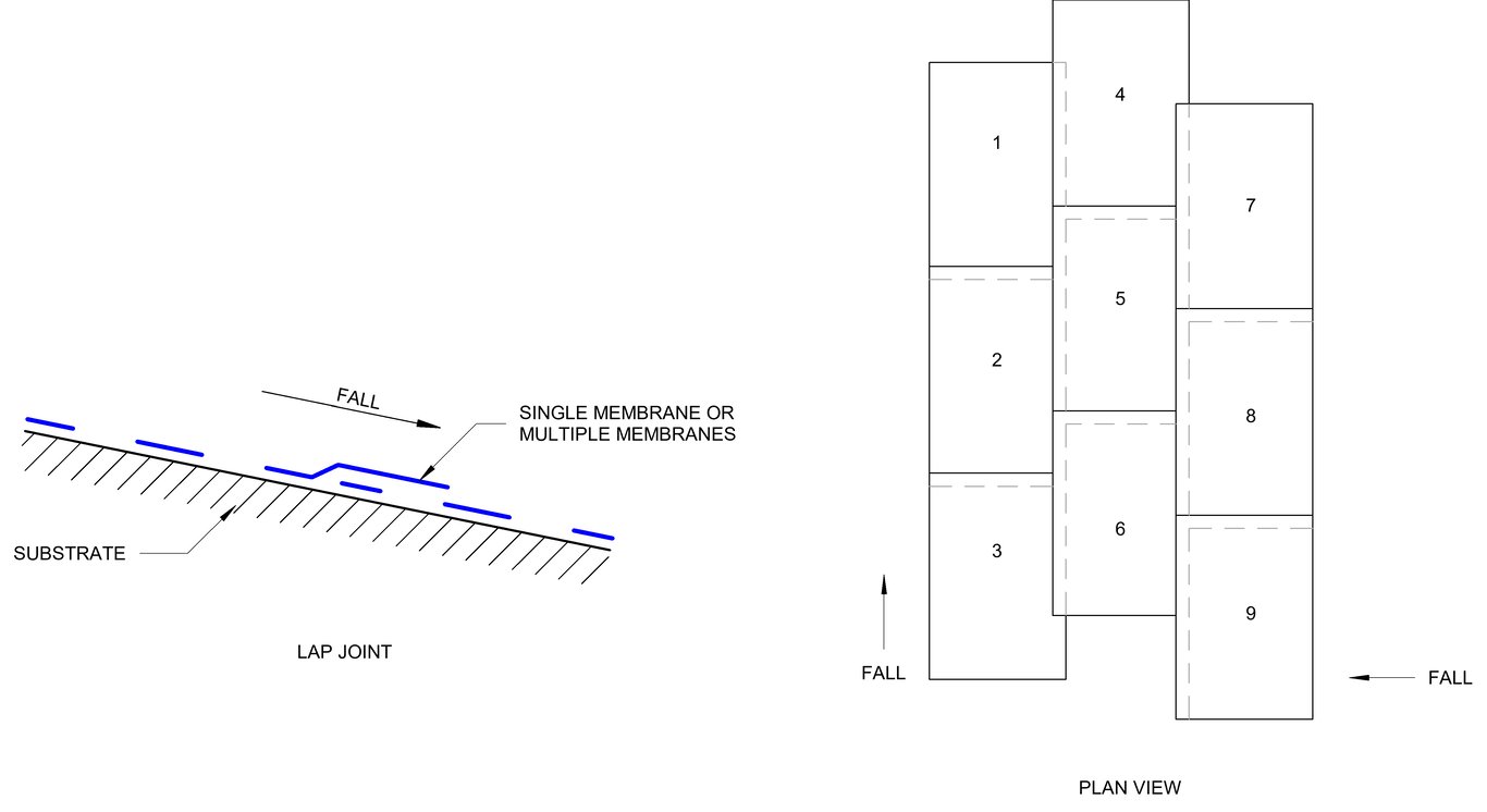  Image of LAP JOINT FOR SHEET MEMBRANE - DETAILS