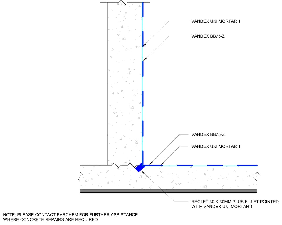 Navigate to POTABLE WATER RETAINING STRUCTURE - REMEDIAL CEMENTITOUS WATERPROOFING