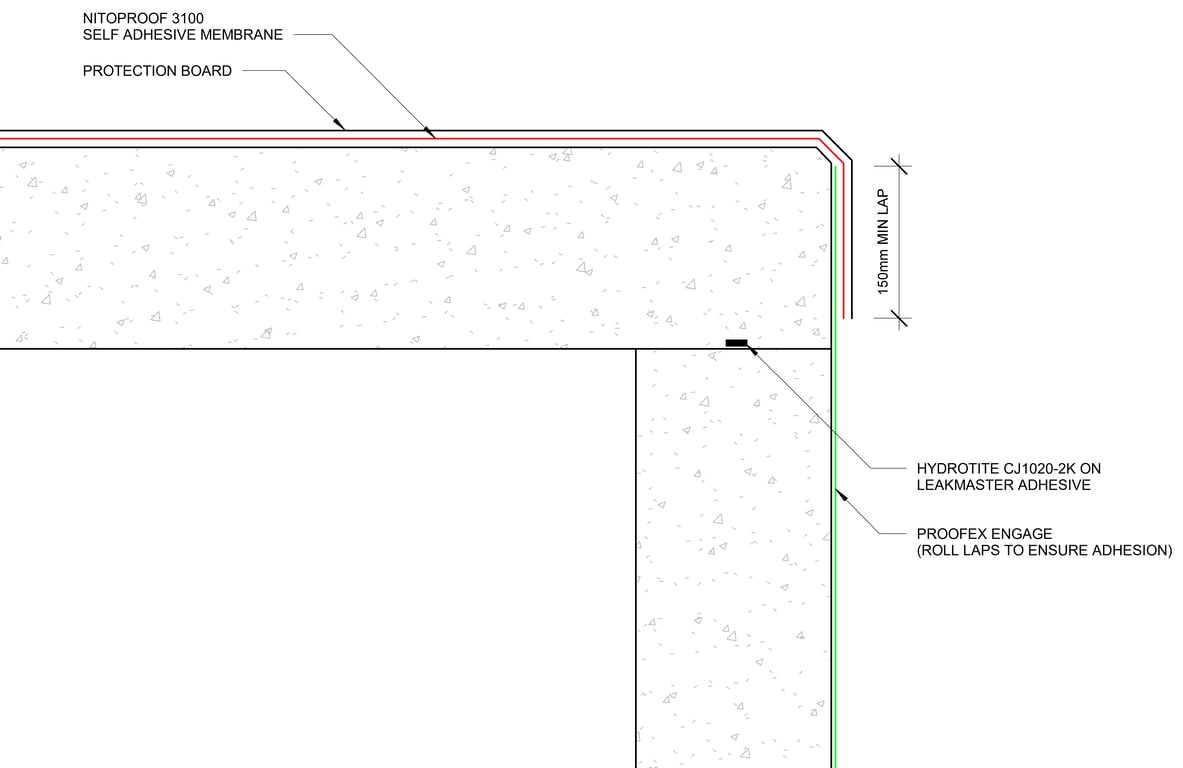  Image of PROOFEX ENGAGE - NITOPROOF 3100 VERTICAL LAP DETAIL