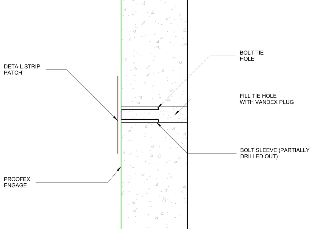  Image of PROOFEX ENGAGE STANDARD DETAIL REMEDIAL PATCHING AT BOLT PENETRATION