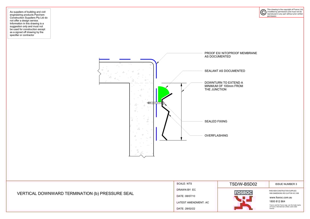 Navigate to TSD-W-BSD02 - VERTICAL DOWNWARD TERMINATION (b) PRESSURE SEAL