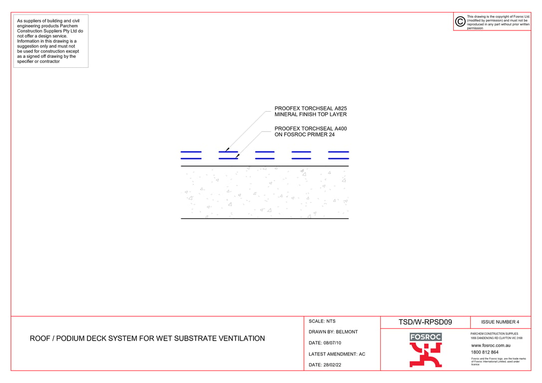  Image of TSD-W-RPSD09 - ROOF - PODIUM DECK SYSTEM FOR WET SUBSTRATE VENTILATION