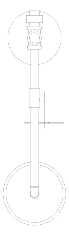 Plan Image of Shower SafetyWashStation GalvinEngineering GalvinSafeAxion PullRod FreeStanding