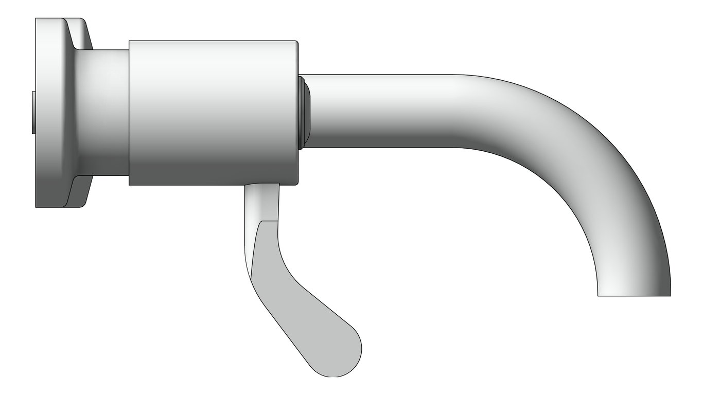 Left Image of MixerTap Bath GalvinEngineering CliniLever Hospital Wall 180Outlet
