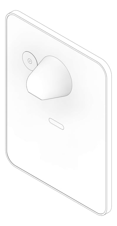 3D Documentation Image of Outlet Wall GalvinEngineering CliniMix LeadSafe AntiLigature ProximitySensor