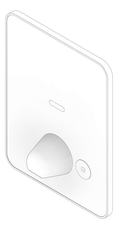 3D Documentation Image of Outlet Wall GalvinEngineering CliniMix LeadSafe AntiLigature WaveOnOff